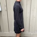 Soft Black & Gray Quarter Zip Midi Sweater Dress Size M Photo 2