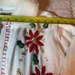 VINTAGE Victoria Jones White Embroidery Christmas Cardigan size L Size L Photo 6