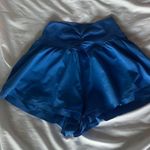 Aerie blue  real me ruched shorts Photo 5