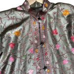 None Vintage smoke-green long Kashmiri jacket embroidered size M Photo 3