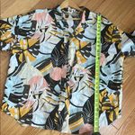 CALIA by Carrie Underwood Gray and Gold Button Down Shirt Size XL Photo 5