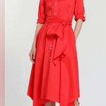 Topshop  Vibrant Red Long Sleeve  Dress Photo 0