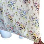 CAbi Cream Floral Print Collared Keyhole Front Sleeveless Blouse Small Photo 3