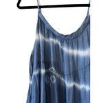 Elena Baldi Maxi Dress Italy XS Blue White Sleeveless Tiered Viscose Silk Photo 1