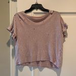 American Eagle Top Distressed Blush XS Crop Photo 5