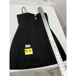 J.O.A. Womans Mini A Line Dress Small black Lined Back Zip Spaghetti Straps Photo 7