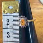 Natural Orange Garnet Sterling Silver Ring Size 8 Photo 6