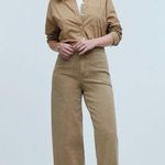 Madewell NWT  Curvy Emmett Wide-Leg Crop Pant: Welt Pocket Edition Drill Khaki Photo 0