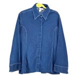 Women's Randall Jordan Denim Blouse 97% Cotton 3% Spandex 20W Sku 2694 Blue Photo 1