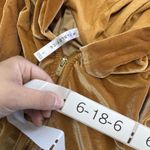 Fabletics  Hoodie Womens Small Orange Velour‎ Full Zip Kangaroo Pockets Athletic Photo 2