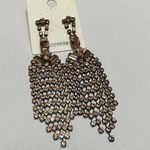 EXPRESS NWT Long Statement Pierced Earrings Rhinestone $16.50 MSRP Photo 0