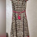 JUNIPER Elegant Pink and Cream Patterned Dress Size L Photo 0