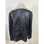 Dylan   Los Angeles Womens Black Collared Faux Suede  Biker Jacket Size Small Photo 2