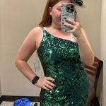 Midnight Doll Green Sequin Dress Photo 0