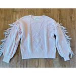 Kikit blush pink fringe sweater size m Size M Photo 2