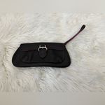 Cole Haan  Black Leather Wristlet with Buckle Detail Y2K Photo 2