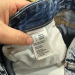 American Eagle  Curvy Mom Jeans Distressed Size 0 High Rise Ripped Denim Photo 5