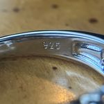 Natural Aquamarine Sterling Silver Ring Size 8 Photo 5