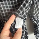 Waverly Grey Black Gray Plaid Button Down Long Bell Sleeve Blouse Women S Casual Photo 4