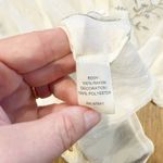 J Jill Womens Sheer Embroidered Floral Top Size Large Boho Fairy Flare Crinkle Photo 7