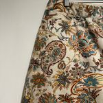 Rafaella NWOT Sz: 14 Colorful Earth Tone Paisley Cropped Capri Flat Front Pant. Photo 7
