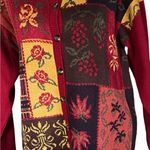 Norton Mcnaughton Vintage  elaborate bold color Sweater Cardigan. Sz.L. Photo 5
