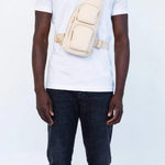 BEIS  The Survival Sling Beige Bag Crossbody Multi Pocket Adjustable Strap NWOT Photo 0