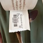 Francesca’s Needle & Thread Green Feather Print Dress Halter Tie Neck NEW Large Photo 6