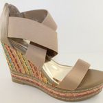 Charles David  Letti Camel Strappy Wedge Sandals 10 Photo 1