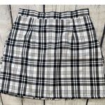 Black and White Plaid Mini Skirt Size M Photo 7