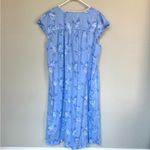 Eileen West Blue Hydrangea Woven Cotton Nightgown S Blue Photo 1