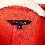 John Mark  Wire Collar Button Up Tunic Size Large Orange Artsy Lagenlook NEW Photo 6