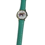 Teal Green Boho Faux Leather Elephant Watch Womens Casual Blue Photo 0