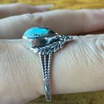 Natural Blue Moon Turquoise Sterling Silver Ring Size 10 Photo 2