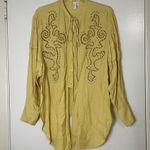 & Other Stories Capsule & OTHER STORIES Embroidered Cotton Blend yellow tie waist blouse US 4 Photo 8