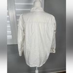 American Eagle  Woman’s M Shacket Oversized Off White Denim button down Shirt‎ Photo 5
