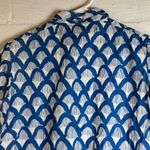 Peter Jensen Woman’s Business Casual Chic Printed Tie Neck Classic Work Blouse Blue Size undefined Photo 4