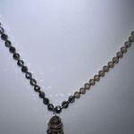 Saylor  Silver Beaded Tassel Necklace Photo 3