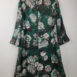 Windsor . Silk Green Dress Size 36 US Size 6 From Germany NWT 3/4 Sleeve Knee Photo 3