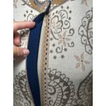 IVKO Woman Jacquard Sweater Jacket Beige Cotton Cardigan‎ Size 38 / 8 Full Zip Tan Photo 1