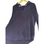 Cloth & Stone  Women's XL Tunic Top Dark Blue Tencel Soft Distressed Basic Flowy Photo 1