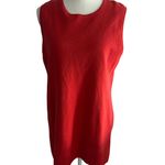 Ralph Lauren LAUREN Orange Knit Back Zip Tank Top Size Large Photo 2