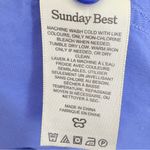 Sunday Best Aritzia Blue Short Sleeve Button Up Shirt Cotton Cropped Boxy Size L Size L Photo 5