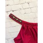 BCBGMAXAZRIA Women's Beaded Detail One Shoulder Going Out Top Dark Pink Small Photo 1