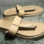 Joie  Nacho Sandal Thong Slide Espadrille Light Tan Vegan Casual Sandals Size 7.5 Photo 6