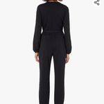 Jumpsuit Knit Surplice in black size Large New jogger style long sleeve very sof Photo 2