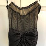 Sherri Hill Black Satin  Bustier Corset Dress Size 4 Photo 10