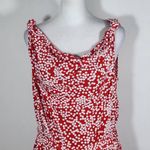 Jones New York  Red and White Dot Print Sheath Dress Size Medium Party Dress Photo 2
