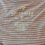 American Eagle  • Soft and Sexy Mauve Striped V-Neck Shirt Size Small Photo 3