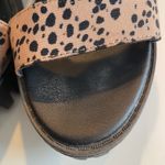 I.D. Required Cheetah Animal Print Chunky Sandals Women’s Size 9 Black Brown Photo 3